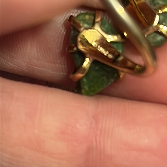 Sarah Coventry Adjustable Ring Jade Stone - Picture 4 of 7